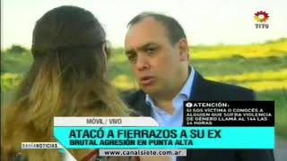 ATACÓ A FIERRAZOS A SU EX