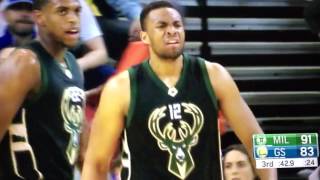 Golden State  warrior vs Milwaukee Bucks game 2 fight and highlights