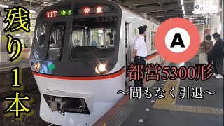 【残り１本・間もなく引退】最後まで残った都営5300形5320編成に乗車〜都営5500形は増備完了〜