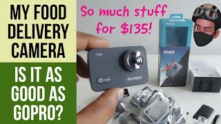 S2:EP46 Food delivery vlog bike camera | Akaso V50X Action Camera | As good as GoPro or Insta360?