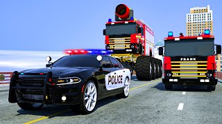 Fire Truck Frank Helps Taxi | Sergeant Lucas helps put out the fire | Wheel City Heroes (WCH)