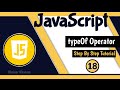 Typeof Operator || JavaScript tutorial for Beginners || Tutorial - 18