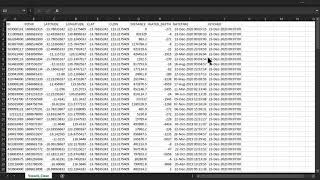 Processing values in tabular data