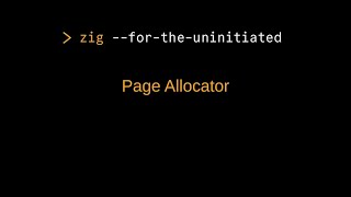 Zig For the Uninitiated: The Page Allocator