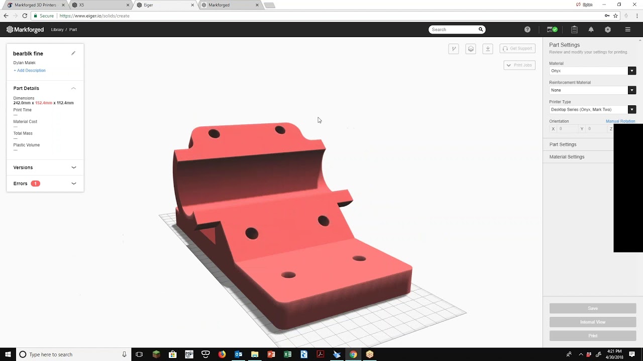 Markforged Eiger 3d Printing Software Youtube
