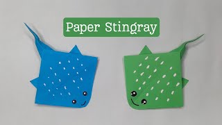 How To Make Easy Paper Stingray For Kids | Nursery Craft Ideas | KIDS crafts | Paper Fish Easy