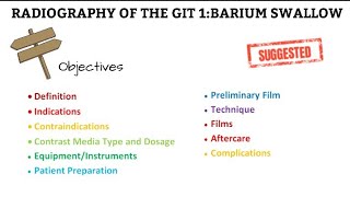 3. Barium Swallow(Radiography of the GIT 1) SPECIAL RADIOGRAPHIC PROCEDURES