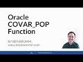 Oracle COVAR_POP Function