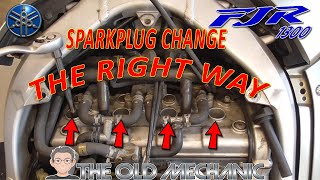 YAMAHA FJR1300 [2007] SPARK-PLUG CHANGE..IS that EASY..? Let Me Show THE RIGHT WAY 👨‍🔧---🏍