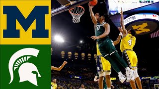 Michigan State vs. Michigan Game FINAL Feb 21,2025 USA Basketball Men's College Basketball