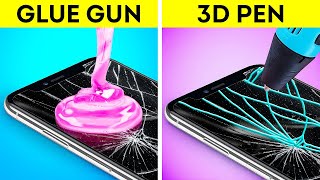 GLUE GUN vs 3D PEN! Genius Hacks & Cool Crafts