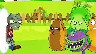 Plants vs. Zombies funny animation: Little zombies actually eat garlic to avoid nut attacks! !