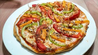 बिना चीज व बिना यीस्ट के बनाये आटे से टेस्टी व हेल्दी पीज्जा/Pizza Recipe/ No Oven/No kadai/Pizza ..