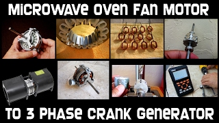 Turn A Microwave Oven Cooling Fan Into Generator!