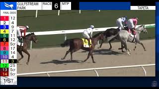 2025/1/25/R6/ Frankie Dettori/Smokin T/Age6/T. Chad Brown @1m Gulfstream park