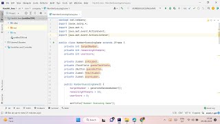 A Number Guessing Game Using Java Swing.