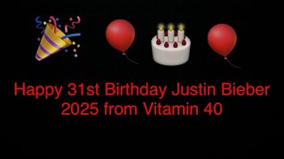 Happy 31st birthday Justin Bieber. (Comment)