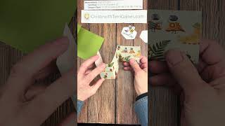 Simple & Cute Fun Fold Card featuring Cute as a Bug Designer Series Paper