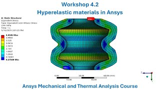 Workshop 4.2 Hyperelastic materials in Ansys