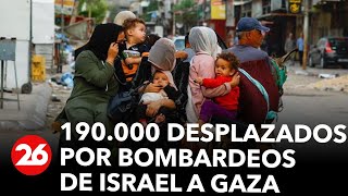 190.000 desplazados por bombardeos de Israel a Gaza