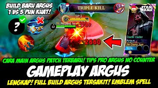 TIPS PRO ARGUS TERBARU + CARA MAIN ARGUS SEASON 34❗BUILD ARGUS TERSAKIT❗GAMEPLAY ARGUS TOP GLOBAL