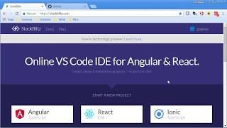 Stackblitz - Angular and React Online IDE