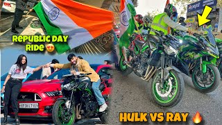 Republic Day Rally Jammu 😍 Kawasaki Z900 Vs @aalyanvlogs1299 Hulk