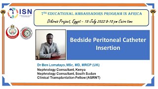 Bedside insertion of peritoneal catheter - Dr Ban