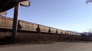 Trains BC 2019: CP 603 (Potash Train) W/ UP Unit  @ Mission Canada 25FEB19 AC4400CW 8537 Leading