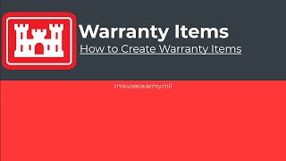 Warranty Items
