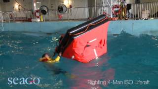 How to right a Seago liferaft