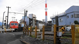 岳南電車【No.64】走行・通過映像・木綿島踏切（静岡県富士市のローカル線）岳南鉄道線