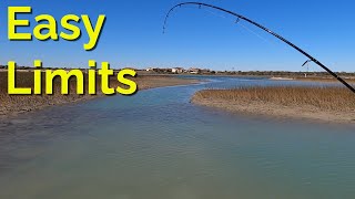 2 Redfish Limits Stacked In One Little Hole