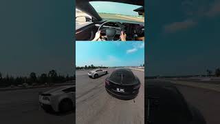 1,000hp Z06 LIES about his power 😱 Tesla Plaid suprised! #cars #racing #corvette #z06 #tesla