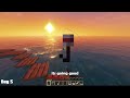 I Survived 100 Days on a RAFT in Minecraft Hardcore