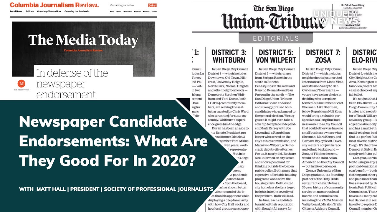 Newspaper Candidate Endorsements: What Are They Good For In 2020? - YouTube