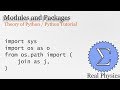 Modules and Packages (Theory of Python) (Python Tutorial)