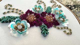 Professional jewelry training: special techniques with wonderful hand embroidery color combination