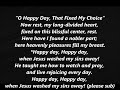 o happy day that fixed my choice when jesus washed my sins away hymn lyric word text sing along song