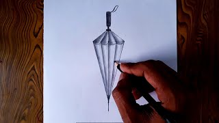 How to draw a closed Umbrella so easy