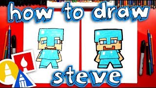 How To Draw Minecraft Steve With Diamond Armor