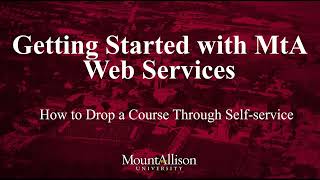 How to Drop a Course in Self-Service