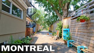 Residential Streets in Vieux-Rosemont in Montreal, Quebec, Canada