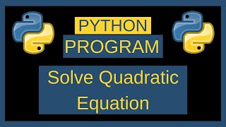 Python Program to Solve Quadratic Equation || Python Programming || Python tutorial || #Python