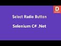 Selenium C# Select Radio Button