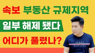 (속보) 조정대상지역 11곳, 투기과열지구 6곳 풀렸다! 어디 ? 안산,화성 일부지역도 해제!