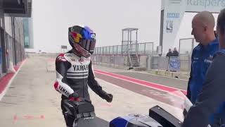 Aldi Satya Mahendra  dan Can Oncu test perdana Yamaha R9 di Cremona circuit Italia 2024