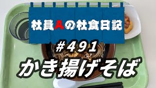 【社食日記】かき揚げそば【サラメシNo.0491】