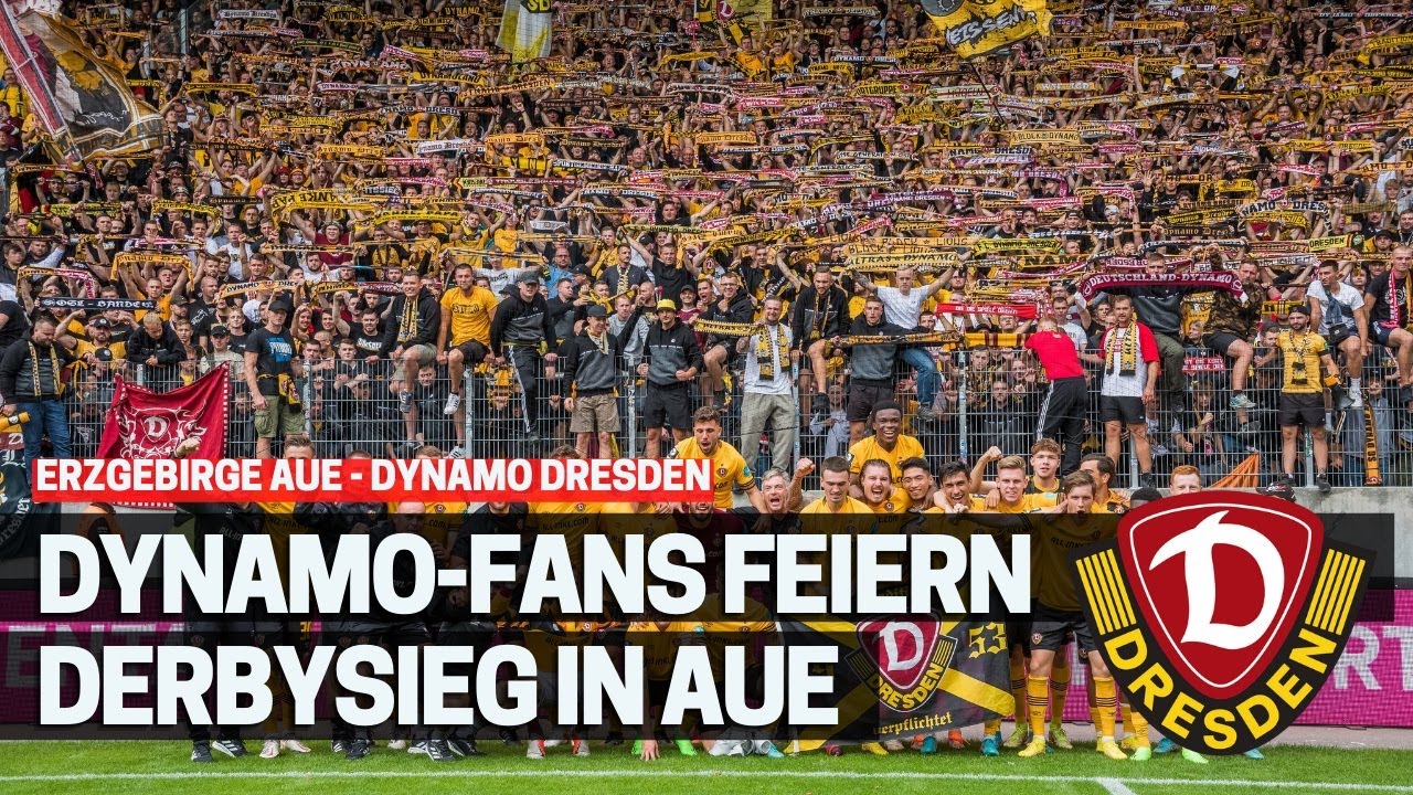 DYNAMO-FANS Feiern DERBYSIEG In Aue | Erzgebirge Aue - Dynamo Dresden ...