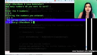 Bubble Sort Program with Java - Part 2